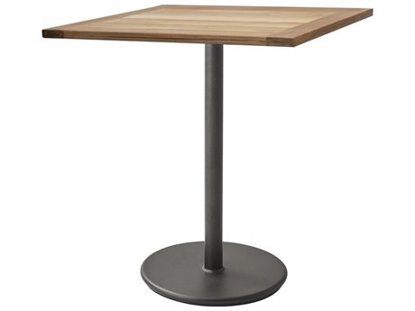 Cane Line Outdoor Go Aluminum 28''Wide Square Teak Top Bistro Table