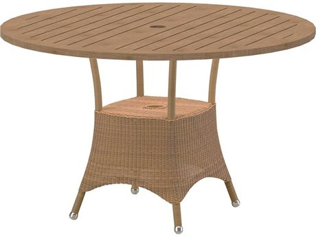 Cane Line Outdoor Lansing Wicker Small 47''Wide Round Dining Table