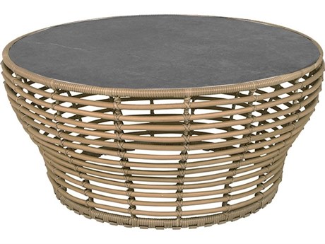 Cane Line Outdoor Basket Wicker Large 27'' Round Coffee Table