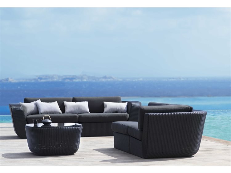 Cane Line Outdoor Savannah Wicker Sectional Lounge Set