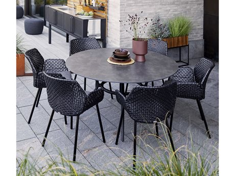 Cane Line Outdoor Vibe Aluminum Wicker Dining Set