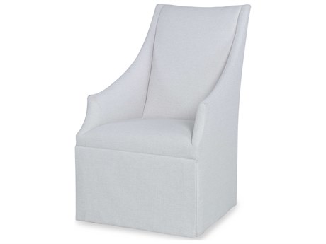 Century Furniture Chair White Upholstered Arm Dining