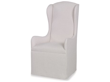 Century Furniture Chair White Upholstered Arm Dining