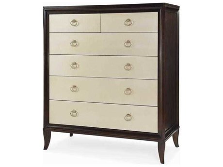 Century Furniture Tribeca 6-Drawers Cream Brown Maple Wood Accent Chest