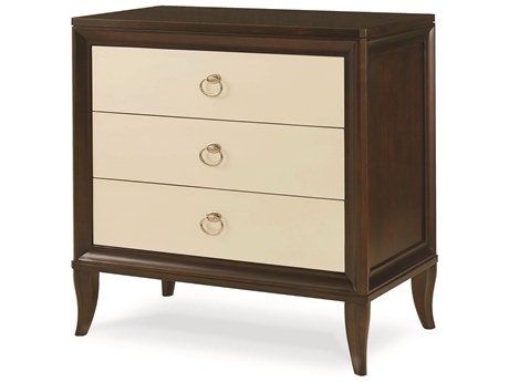 Century Furniture Tribeca 3-Drawers Brown Maple Wood Nightstand