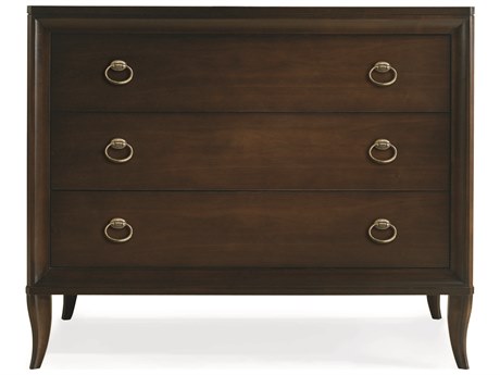 Century Furniture Tribeca 3-Drawers Brown Maple Wood Accent Chest