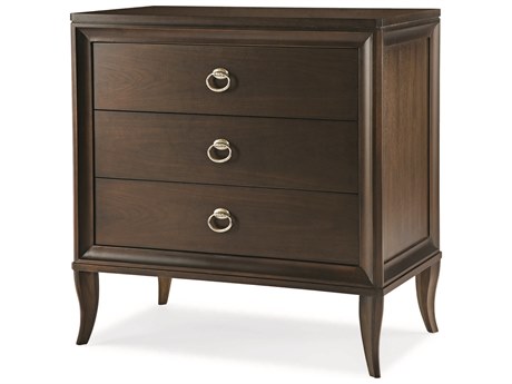 Century Furniture Tribeca 3-Drawers Brown Maple Wood Nightstand