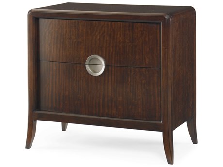 Century Furniture Paragon Club 2-Drawers Brown Mahogany Wood Nightstand