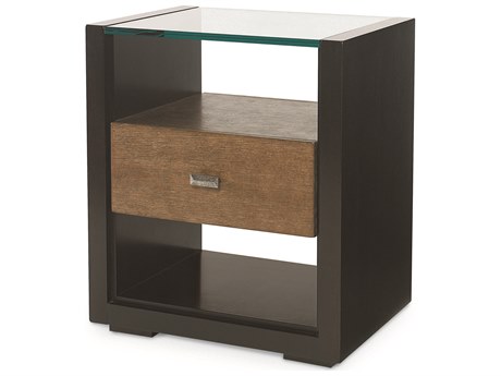 Century Furniture Mesa 1-Drawer Black Maple Wood Nightstand