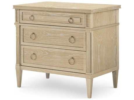 Century Furniture Maison-47 3-Drawers Beige Oak Wood Nightstand