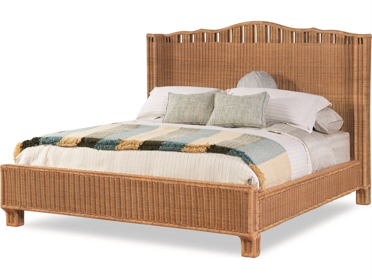 Century Furniture Thomas Obrien Brown Rattan Queen Platform Bed