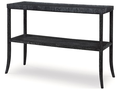 Century Furniture Thomas Obrien Rectangular Wood Black Cerused Console Table