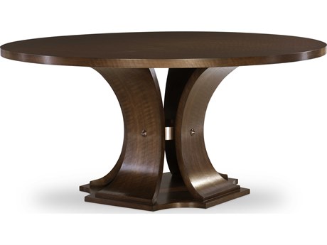 Century Furniture Citation Round Wood Brunette Dining Table