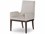 Century Furniture Citation Marten Walnut Wood White Fabric Upholstered Arm Dining Chair  CNTB1B532