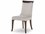 Century Furniture Citation Mira Walnut Wood White Fabric Upholstered Side Dining Chair  CNTB1B551