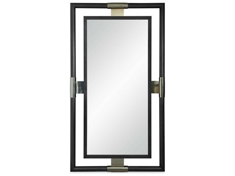 Century Furniture Corso Black Cerused Champagne Rectangular Floor Mirror