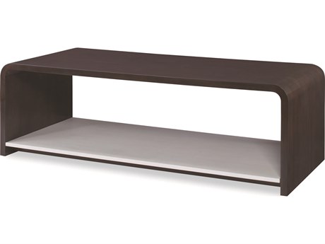 Century Furniture Aria Rectangular Wood Brownstone Oxford White Coffee Table