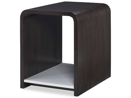 Century Furniture Aria Rectangular Wood Brownstone Oxford White End Table
