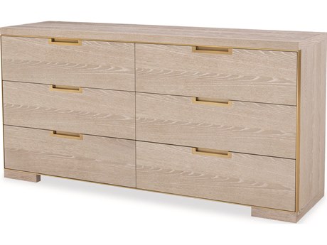 Century Furniture Cadence 6-Drawers Brown Oak Wood Double Dresser