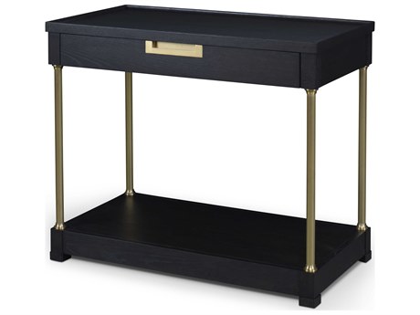 Century Furniture Cadence 1-Drawer Black Oak Wood Nightstand