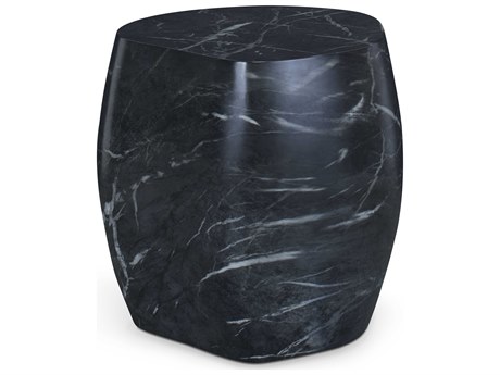 Century Furniture Cadence Concrete Black Marble End Table