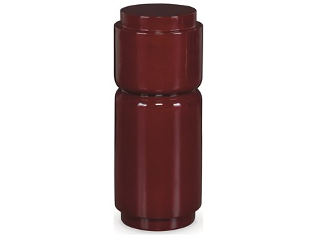 Century Furniture Cadence Round Concrete Oxblood End Table