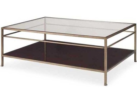 Century Furniture Details Occasional Rectangular Glass London Brown Coffee Table