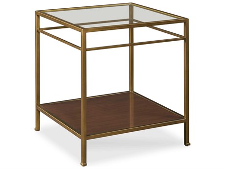 Century Furniture Details Occasional Square Glass London Brown End Table