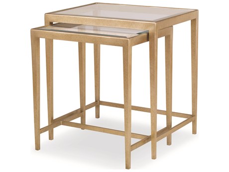 Century Furniture Details Occasional Rectangular Glass End Table