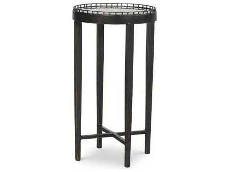 Century Furniture Details Occasional Logan Round Glass Bronze End Table