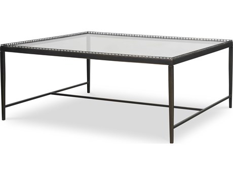 Century Furniture Details Occasional Logan Square Glass Bronze Coffee Table