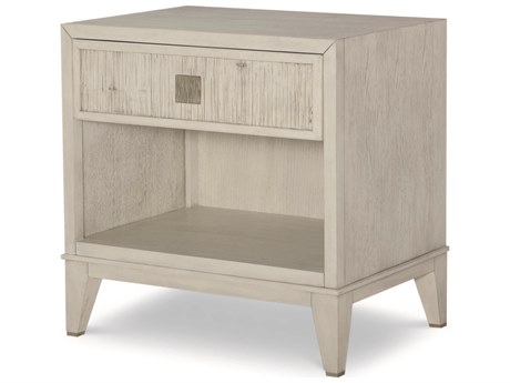 Century Furniture Curate 1-Drawer White Bamboo Wood Nightstand