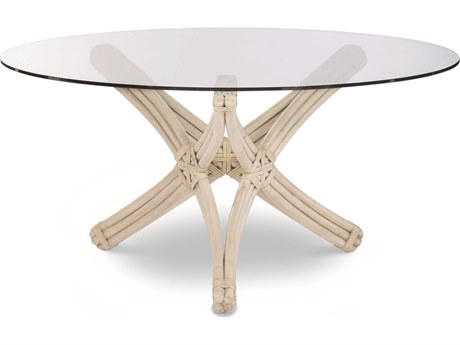 Century Furniture Curate Round Glass Peninsula Dining Table