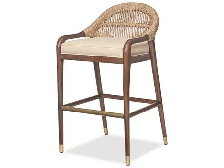 Century Furniture Curate Upholstered Mahogany Wood Counter Stool