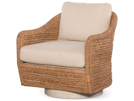 Century Furniture Curate Swivel Brown Fabric Accent Chair