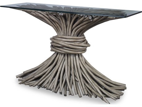 Century Furniture Curate Rectangular Glass French Grey Console Table