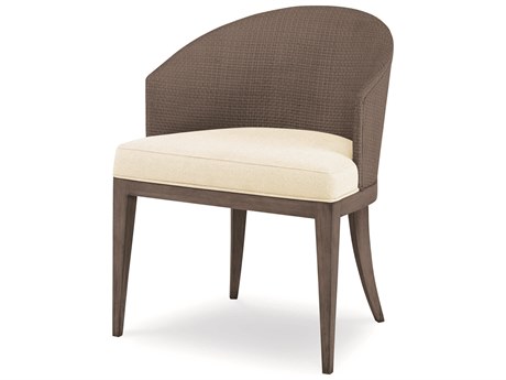 Century Furniture Curate Mahogany Wood Brown Upholstered Side Dining Chair