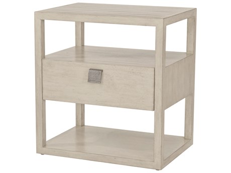 Century Furniture Curate 1-Drawer White Mahogany Wood Nightstand