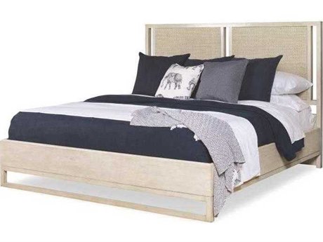 Century Furniture Curate Peninsula White Mahogany Wood King Platform Bed