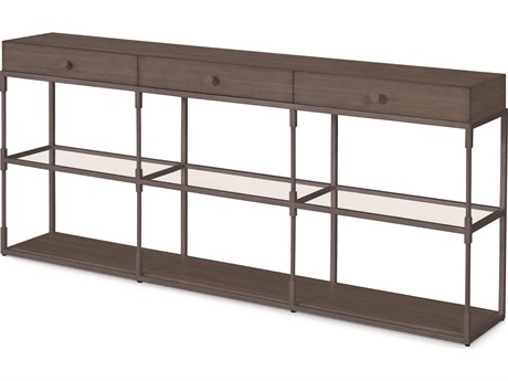 Century Furniture Curate Rectangular Wood Mink Console Table