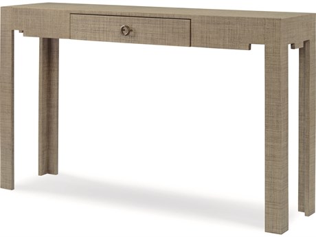 Century Furniture Curate Rectangular Glass French Grey Console Table