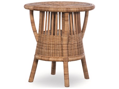 Century Furniture Curate Round Glass Natural End Table