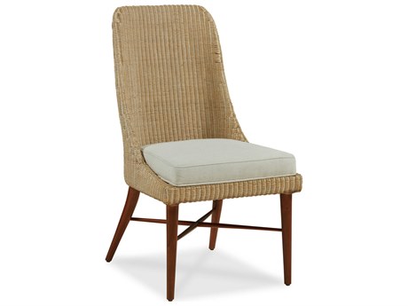 Century Furniture Curate Mahogany Wood Brown Upholstered Side Dining Chair
