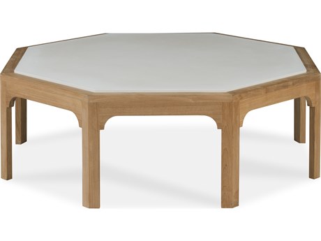Century Furniture Tangier Octagon Glass Natural Coffee Table