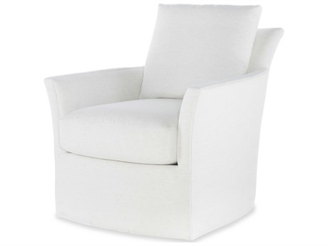 Century Furniture Home Elegance Swivel White Fabric Accent Chair
