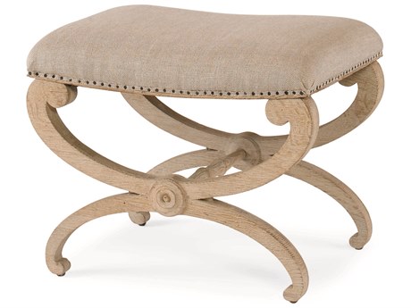 Century Furniture Monarch Brown Upholstered Accent Stool