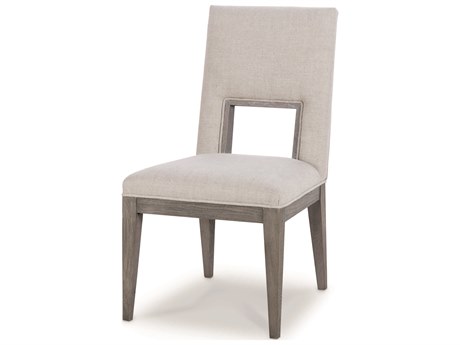 Century Furniture Monarch Oak Wood Gray Upholstered Side Dining Chair