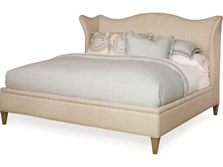 Century Furniture Monarch Beige Upholstered Queen Shelter Bed