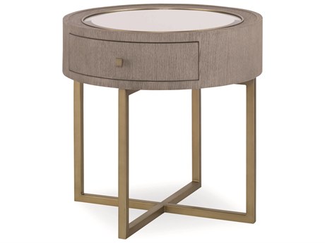 Century Furniture Monarch Round Glass End Table