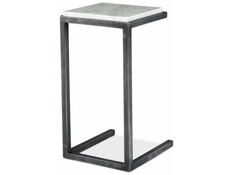 Century Outdoor Complements Steel Rectangular Stone Top End Table
